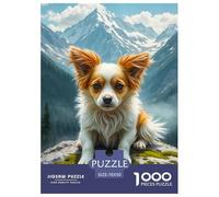 1000 Piece Papillon Game Puzzle Great Gift for Adults Challenging Games Home Decoration Brainteasing Cute Dog Jigsaw Puzzle for Adults And Kids 70x50cm/1000pcs