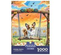 1000 Piece Papillon Jigsaw Puzzles for Adults Gifts Family Challenging Toys Home Decoration Cute Animal Jigsaw Puzzle for Women Men Adult 38x26cm/1000pcs