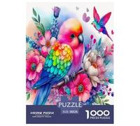 1000 Piece Parrot Game Puzzle for Adults Gifts Fun Challenging Home Decoration Brainteasing Bird Jigsaw Puzzle for Women Men Adult 38x26cm/1000pcs