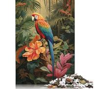 1000 Piece Parrot in Tropical Paradise Creative Square Jigsaw Puzzles for Adults & Wooden Puzzles Stress Relief Puzzle Games And Unique 1000pcs (75x50cm)