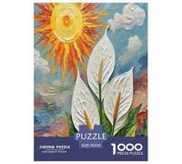 1000 Piece Peace Lily Jigsaw Puzzles for Adults Educational Games Jigsaw Puzzle Home Decors for Men Women Elders Seniors 70x50cm/1000pcs