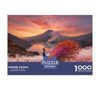 1000 Piece Peacock Jigsaw Puzzle for Adults - Challenging Brain Teaser, Wildflower Lake Puzzle, Decoration Unique Gift 38x26cm/1000pcs