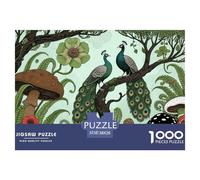 1000 Piece Peacock Jigsaw Puzzle for Adults Kids - Challenging Game, Strange Forest Puzzles, Decoration Unique Gift 38x26cm/1000pcs