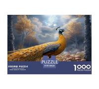 1000 Piece Peacock Jigsaw Puzzle for Adults - Stress Relief & Relaxation, Woods Puzzle, Decoration Gifts 38x26cm/1000pcs