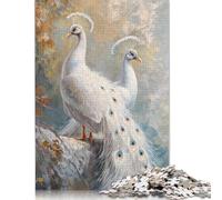 1000 Piece Peacock White Magical Jigsaw Puzzles for Adult Teenagers Home Educational Games DIY Toys 1000pcs (75x50cm)