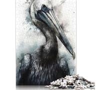 1000 Piece 'Pelican Beauty Watercolor Puzzles for Adults Wooden Puzzles Educational Game for Children As A 1000pcs (75x50cm)