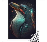 1000 Piece Penguin Illusory Jigsaw Puzzle for Adult Teenagers Wooden Puzzle Christmas Eve Gifts 1000pcs (38x26cm)