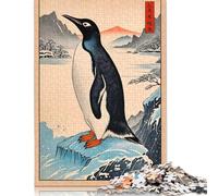 1000 Piece 'Penguin Japanese Art Jigsaw Puzzle for Adult Teenagers Wooden Puzzle for Adults And Teenager Brain Teaser Game 1000pcs (75x50cm)