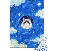 1000 Piece Persian Cat Nebula Jigsaw Puzzles for Adults & Kids, Challenging Game, Home Decoration, Puzzle Birthday Gifts, Family-Friendly Brain Teaser 1000pcs (75x50cm)