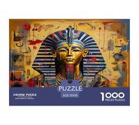 1000 Piece Pharaoh Jigsaw Puzzles Great Gift for Adults Challenging Games Home DecoRation Egyptian King Jigsaw Puzzle for Women Men Adult 70x50cm/1000pcs