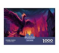 1000 Piece Phoenix Game Puzzle Great Gift for Adults Challenging Games Home Decoration Mythical Creatures Jigsaw Puzzle for Women Men Adult 52x38cm/1000pcs