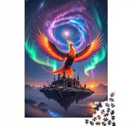 1000 Piece Phoenix Jigsaw Puzzles for Adults Challenge Toy Family Fun Game Decoration Fire Phoenix Floating Island Puzzles Birthday Gifts 1000pcs (75x50cm)