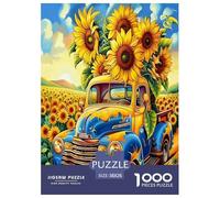 1000 Piece Pick-up Truck Game Puzzle Great Gift for Adults Challenging Games Home Decoration Cool Cars Jigsaw Puzzle for Women Men Adult 38x26cm/1000pcs