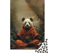 1000 Piece Picture Jigsaw, Panda Monk Mystic Meditate, 70x50cm/1000pcs