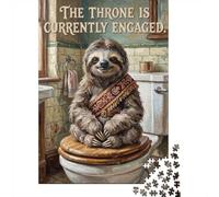 1000 Piece Picture Jigsaw, Sloth King on The Throne, 38x26cm/1000pcs | For free days in December, this adult jigsaw puzzle with 1000 pieces suits calm, screen-free leisure.