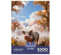 1000 Piece Pig Jigsaw Puzzle for Adults - Cooperative Play & Educational Activity, Cloudy Woods Puzzle, Decoration Gifts 38x26cm/1000pcs