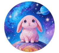 1000 Piece Pink Rabbit Jigsaw Puzzle for Adults - Family Fun, Family Happy Game, Starry Puzzles, Home Decoration Gifts 1000pcs (67.5x67.5cm)