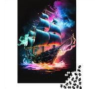 1000 Piece Pirate Ship Colorful5 Jigsaw Puzzle for Adult Teenagers Paper Jigsaw Puzzles Educational Game Challenge Toy Birthday Gifts 1000pcs (38x26cm)