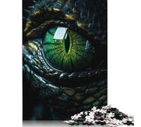 1000 Piece Poison Dragons Green Eye Square Puzzles for Adults And Wooden Puzzles Family Activity 1000pcs (75x50cm)