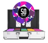 1000 Piece Poker Chip Set Numbered 11.5g Heavyweight Composite Chips With Aluminium Case Texas Holdem Cards Dealer Small Big Blind Buttons For Casino Night Large Party