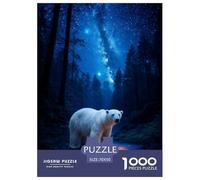 1000 Piece Polar Bear Jigsaw Puzzles for Adults - Family Fun, Family Game, Starry Forest Puzzles, Home Decoration Gifts 70x50cm/1000pcs