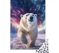 1000 Piece Polar Bear Paper Jigsaw Puzzles Adults Teens Jigsaw Large Puzzle Toys Educational Intellectual Decompressing Fun Family Game 1000pcs (38x26cm)