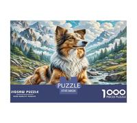 1000 Piece Polish Lowland Sheepdog Jigsaw Puzzles for Adults Family Challenge Toys Jigsaw Puzzle Home Decoration for Men Women Elders Seniors 38x26cm/1000pcs