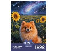1000 Piece Pomeranian Game Puzzle for Adults Gifts Educational Games Home Decors Brainteasing Cute Dog Jigsaw Puzzle for Women Men Adult 70x50cm/1000pcs