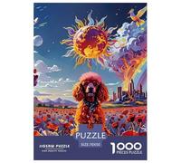 1000 Piece Poodle Game Puzzle for Adults Gifts Educational Games Home Decors Brainteasing Cute Dog Jigsaw Puzzle for Women Men Adult 70x50cm/1000pcs