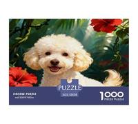 1000 Piece Poodle Jigsaw Puzzle for Adults - A Mindful Challenge, Family Game, Rainforest Flowers Jigsaws, Home Decoration Birthday Gifts 52x38cm/1000pcs