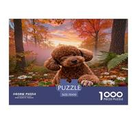1000 Piece Poodle Jigsaw Puzzle for Adults Kids - Challenging Brain Teaser, Misty Forest Jigsaws, Decoration Birthday Gifts 70x50cm/1000pcs