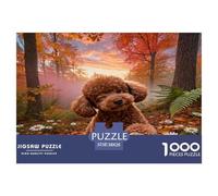 1000 Piece Poodle Jigsaw Puzzle for Adults Kids - Challenging Brain Teaser, Misty Forest Puzzle, Decoration Gifts 38x26cm/1000pcs