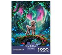 1000 Piece Poodle Jigsaw Puzzle for Adults & Kids - Challenging & Brainteasing, Magical Forest Puzzle, Home Decoration Unique Gift 52x38cm/1000pcs