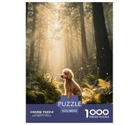 1000 Piece Poodle Jigsaw Puzzle for Adults & Kids - Family Fun, Family Happy Game, Dense Woods Puzzles, Decoration Unique Gift 52x38cm/1000pcs