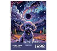 1000 Piece Poodle Jigsaw Puzzles for Adults Gifts Family Challenging Toys Home Decoration Cute Dog Jigsaw Puzzle for Women Men Adult 70x50cm/1000pcs