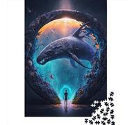 1000 Piece Portal To Water Square Jigsaw Puzzles for Adults, Wooden Puzzles Educational Game for Children 1000pcs (75x50cm)