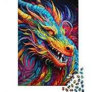 1000 Piece Psychedelic Art Dragon Jigsaw Puzzle for Adult Teenagers Jigsaw Puzzle For Family Fun & Game Night 1000pcs (75x50cm)