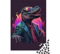 1000 Piece Psychedelic Crocodile Jigsaw Puzzles for Adult Teenagers Home Educational Games DIY Toys 1000pcs (75x50cm)