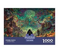 1000 Piece Psychedelic Divine Realm Jigsaw Puzzles for Adults Gifts Challenging Games Home Decors Brainteasing The Pilgrim Jigsaw Puzzle for Adults And Kids 52x38cm/1000pcs
