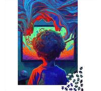 1000 Piece Psychedelic Gaming Boy Creative Square Jigsaw Puzzles for Adults And Wooden Puzzles Toy Intellectual Game 1000pcs (75x50cm)