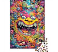 1000 Piece Psychedelic Monsters Jigsaw Puzzle for Adult Teenagers Jigsaw Puzzle For Family Fun & Game Night 1000pcs (75x50cm)