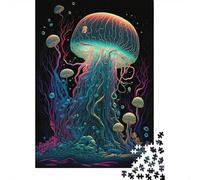 1000 Piece Psychedelic Mushroom Fores45 Creative Square Jigsaw Puzzles for Adults & Paper Puzzles Stress Relief Puzzle Games And Unique 38x26cm/1000pcs