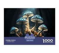 1000 Piece Psychedelic Mushroom Forest Puzzles for Adults & Wooden Puzzles Educational Puzzle Family Game 1000pcs (75x50cm)