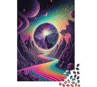 1000 Piece Psychedelic1 Jigsaw Puzzles for Adults Wood Puzzle Jigsaws for Adults 1000pcs (75x50cm)
