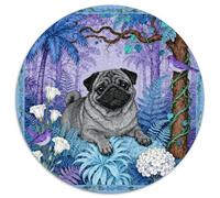 1000 Piece Pug Jigsaw Puzzle for Adults - Family Fun, Family Happy Game, Plant Flowers Puzzles, Home Decoration Unique Gift 1000pcs (67.5x67.5cm)
