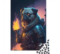 1000 Piece Pugs Fiery Rebellion Adult Puzzles Wooden Puzzle for Adults Educational Game Challenge Toy 1000pcs (75x50cm)