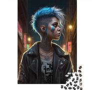 1000 Piece Punk Girl (7) Adult Puzzles Paper Puzzle for Adults Educational Game Challenge Toy 1000pcs (38x26cm)