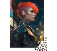 1000 Piece Punk Girl Jigsaw Puzzles for Adult Teenagers Wooden Puzzles For Family Fun & Game Night 1000pcs (38x26cm)