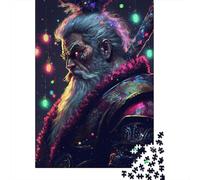 1000 Piece Punk Santa Jigsaw Puzzle for Adult Teenagers Wood Jigsaw Puzzles Educational Game Challenge Toy Birthday Gifts 1000pcs (75x50cm)