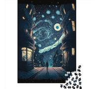 1000 Piece Punk Starry Night Jigsaw Puzzles for Adults Puzzle Adult Jigsaw Puzzle Home Decoration Puzzle Toys 1000pcs (38x26cm)